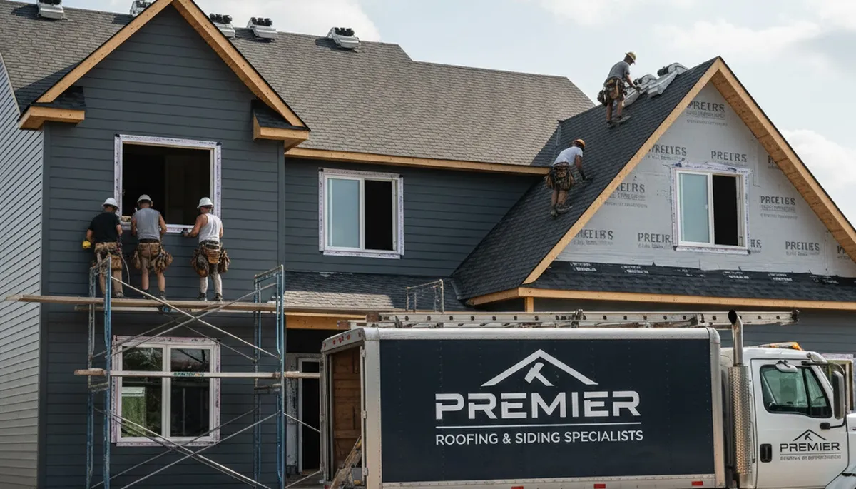 Vinyl siding and roof installation on Virginia Beach home by Next Level Exteriors