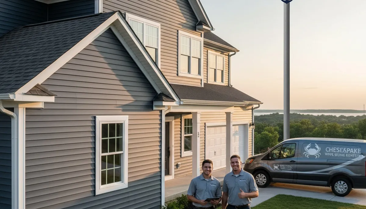 Vinyl siding installation on coastal home in Virginia Beach VA by local exterior remodeling experts