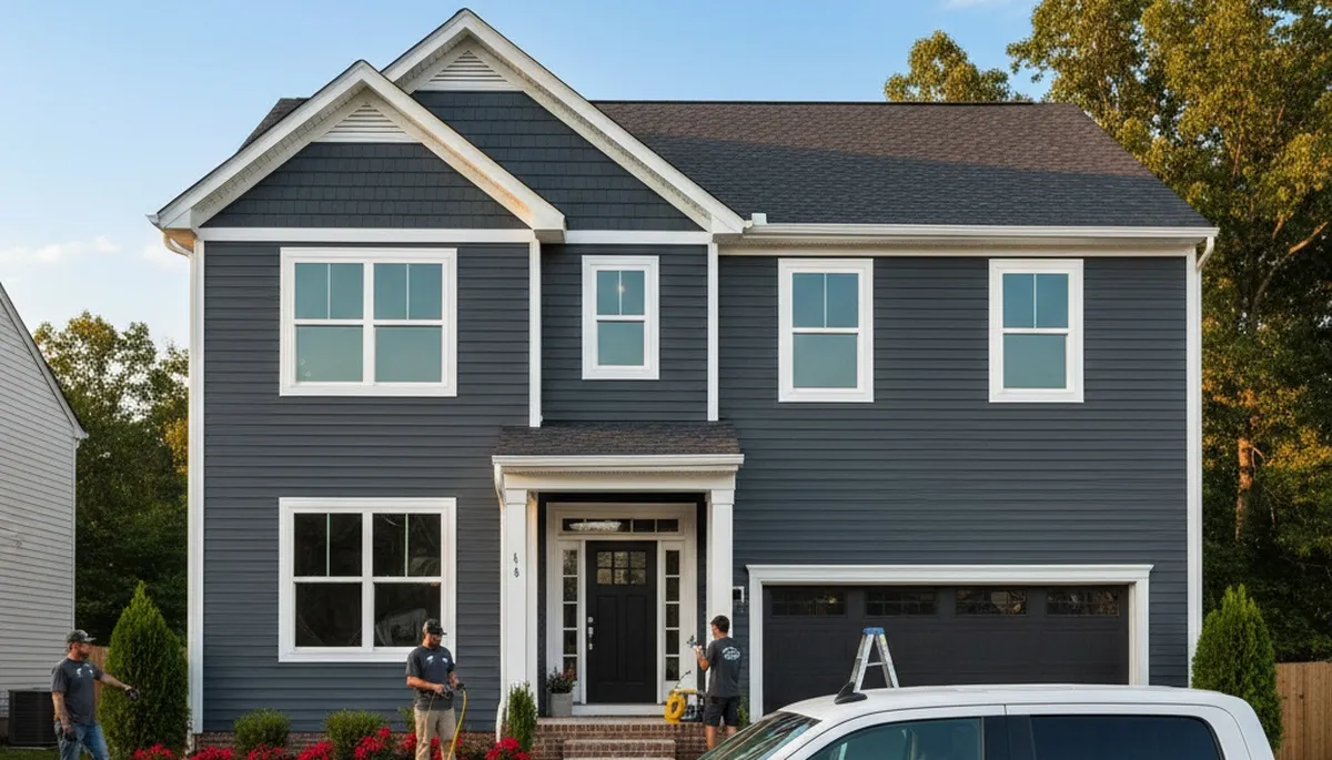 Professional vinyl siding installation on home exterior in Virginia Beach VA